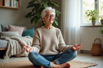 Seniors consultant des conseils pour gérer leurs douleurs chroniques